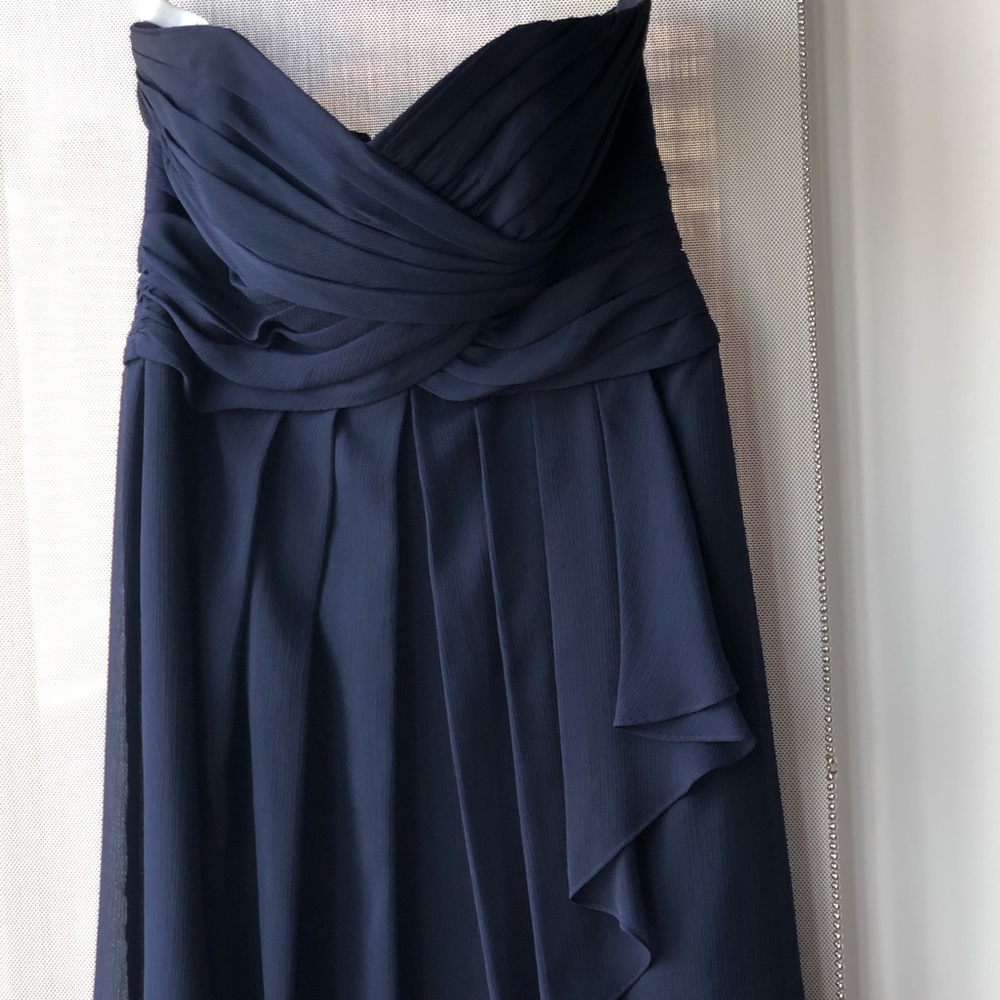 Navy bridesmaid dress, mid length